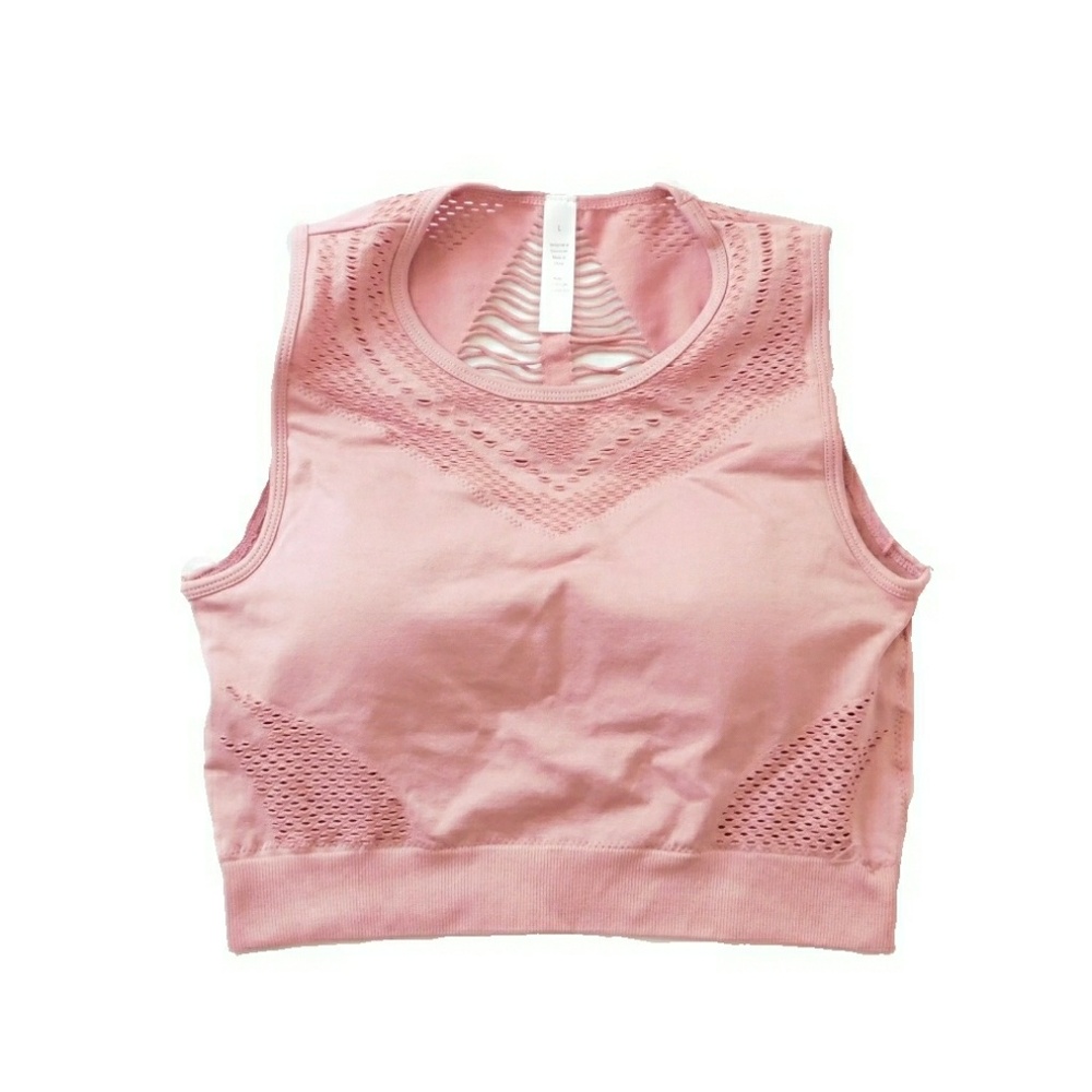 NEW - PINK STRETCH CUT OUT YOGA/WORKOUT BRA - Picture 4 of 8
